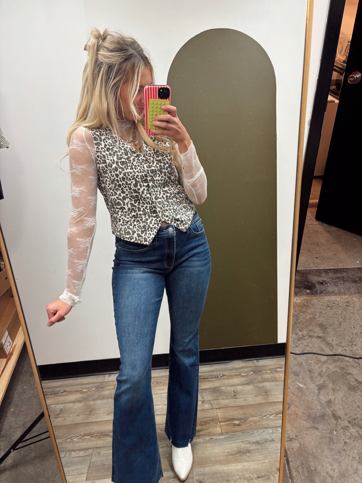 Rawr Leopard Print Vest