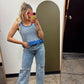 Peplum Knit Tank (Blue)