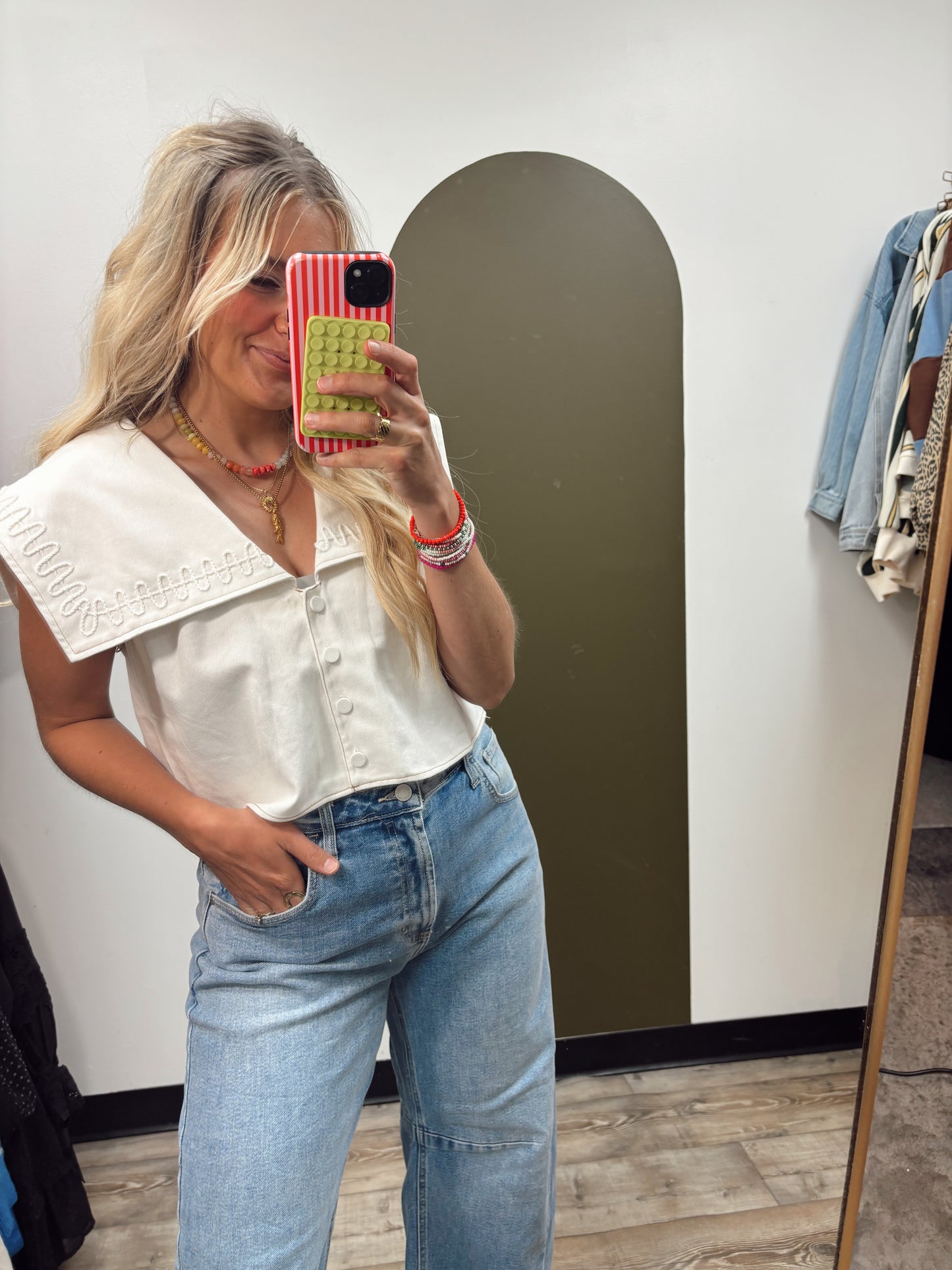 Cierra Detail Top (Cream)
