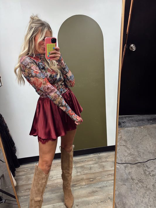 Hope Sheer Floral Top (Black)