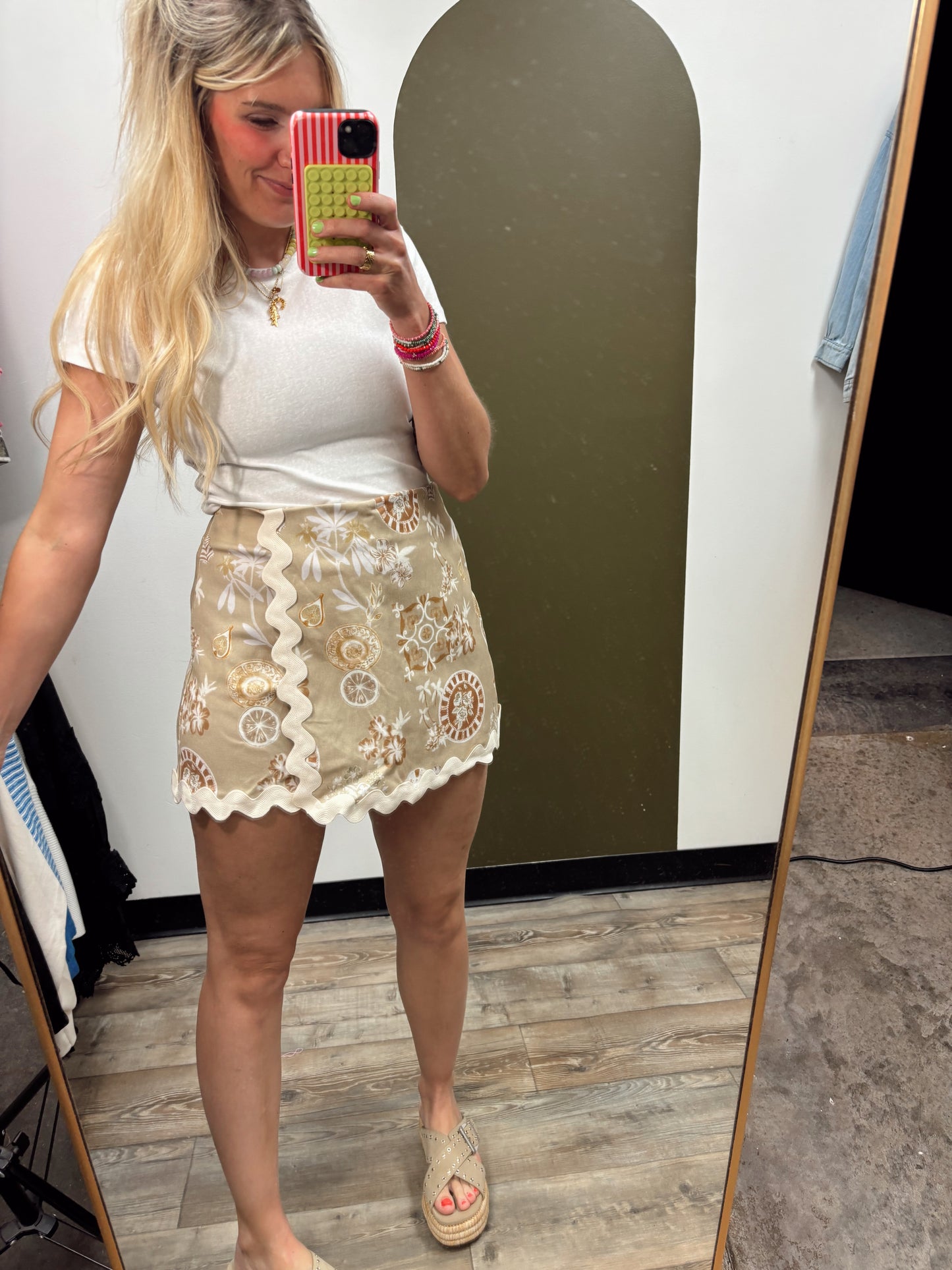 Vacation Mode Print Skort