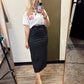 Debbie Drawstring Maxi Skirt (Black)