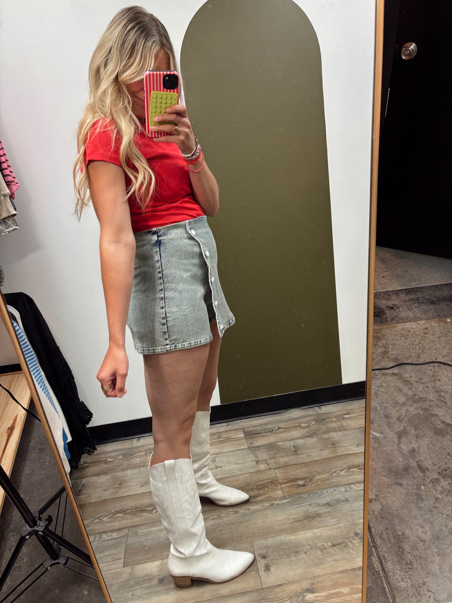 Luciana Detail Denim Skort