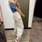 Seersucker Bow Detail Pant
