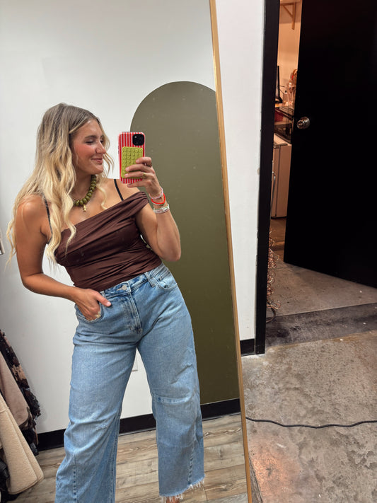 Kier One Shoulder Peek Top