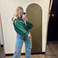 Allison Cropped Hoody (Green)