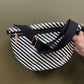 Diagonal Weave Westlyn Bag (Black/Cream)