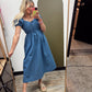 Park Picnic Gingham Maxi (Blue)