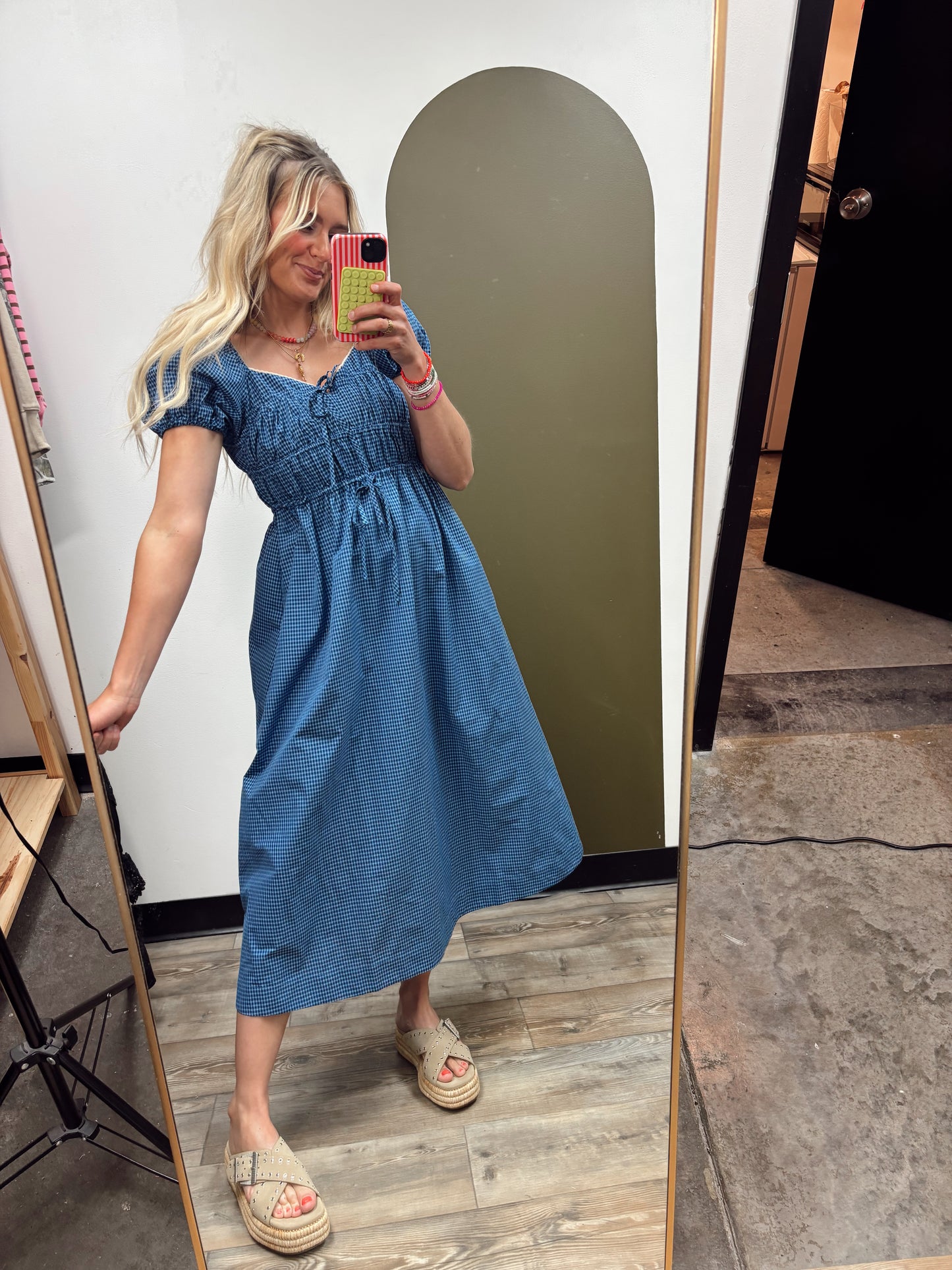 Park Picnic Gingham Maxi (Blue)