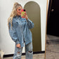Heart Hands Denim Shacket