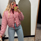 Gingham Puffer Jacket (Red)