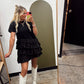 Octavia Ruffle Frill Dress (Black)