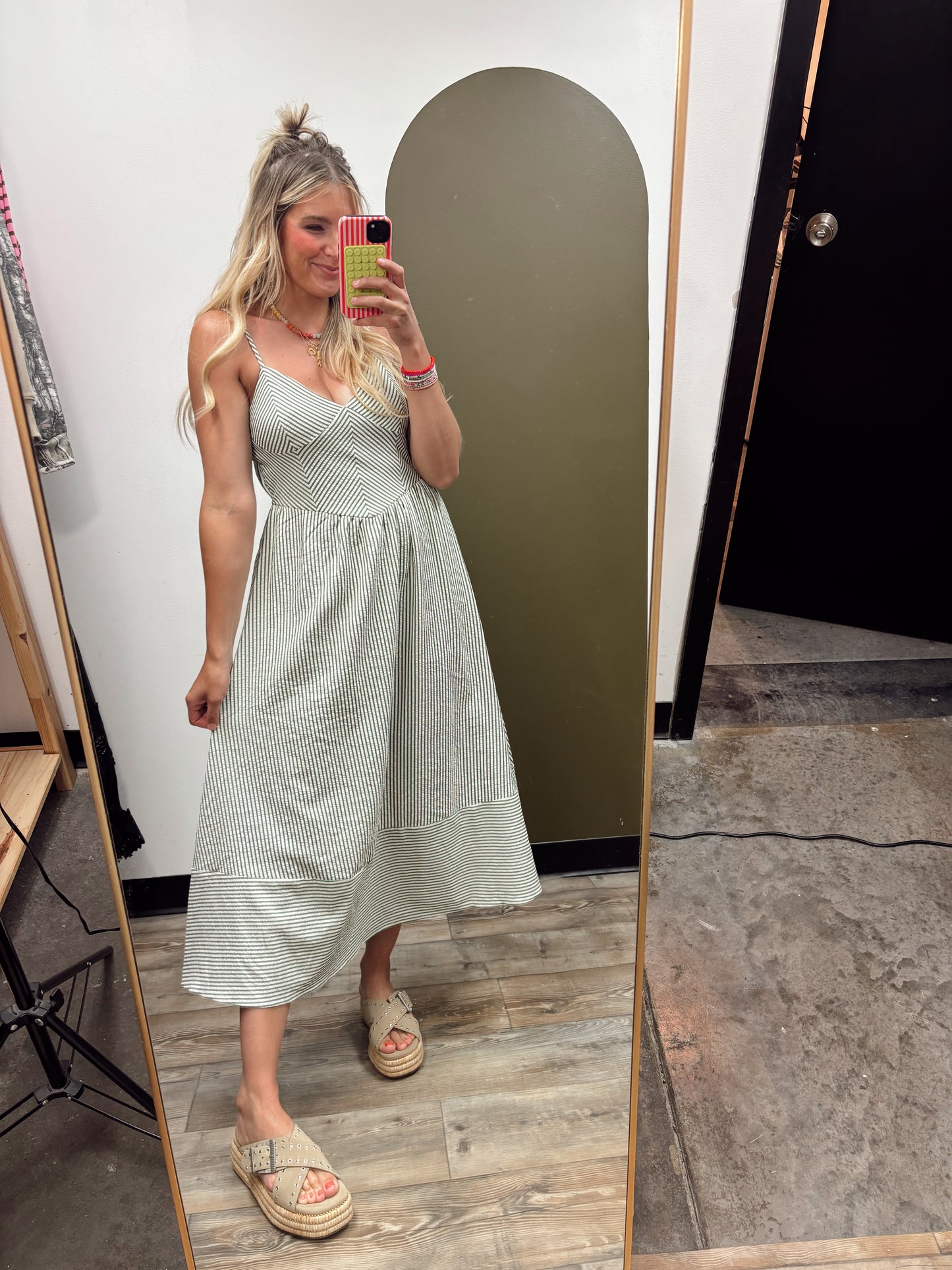Make Memories Stripe Maxi (Green)