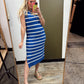 Candy Stripe Knit Dress (Blue)