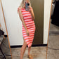 Candy Stripe Knit Dress