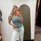 Minny Lace Trim Tank (Sage)