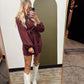 Sadie Front Tie Dress (Merlot)