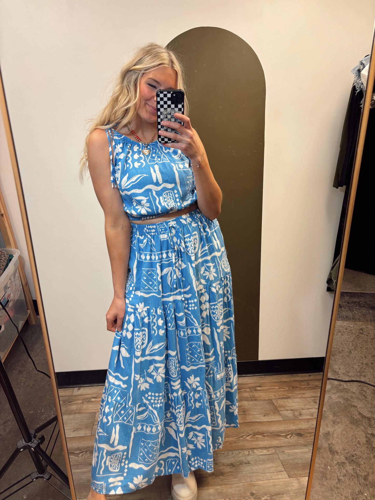 Boho Babe Maxi Set (Blue)