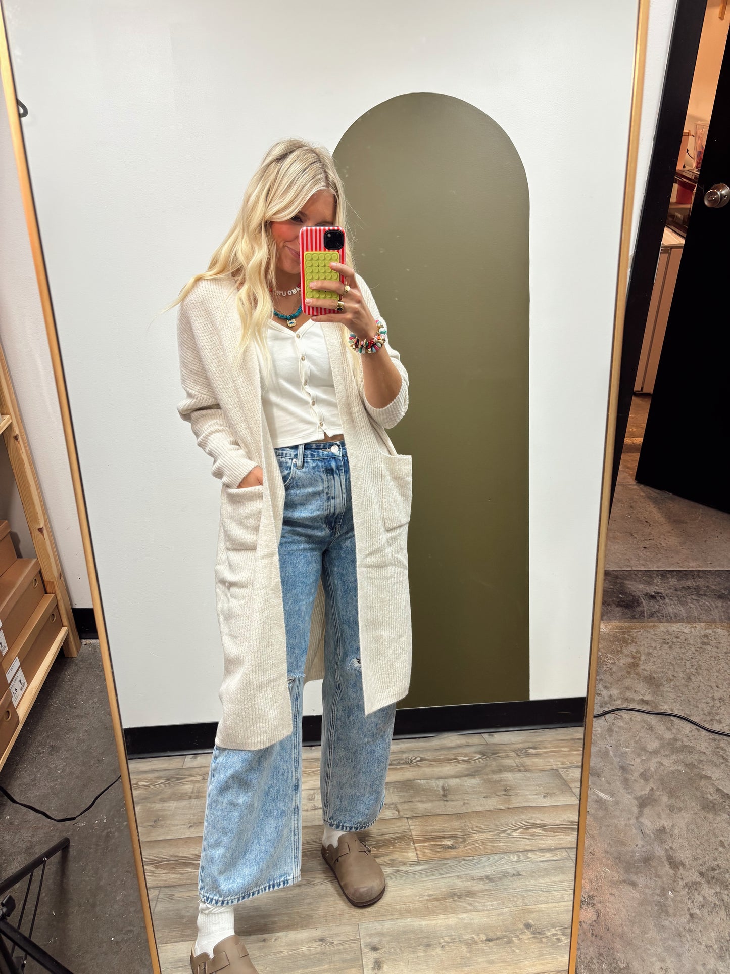 Bianca Long Cardigan (Ivory)