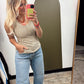 Krista Stripe Tank (Taupe)