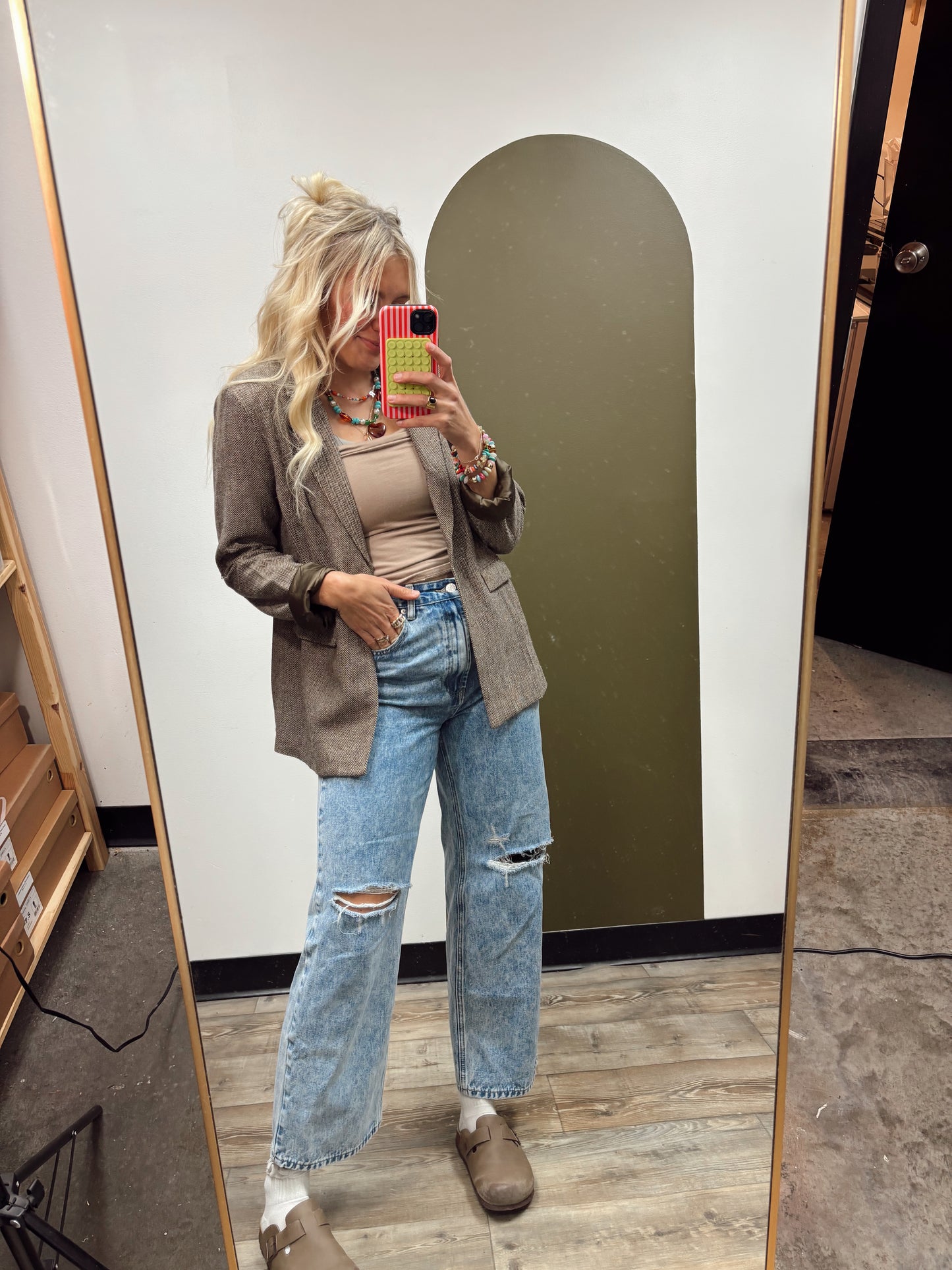 Tatum Herringbone Blazer