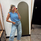 US OF A Stripe Muscle Tank (Blue)
