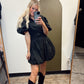 City Button Dress