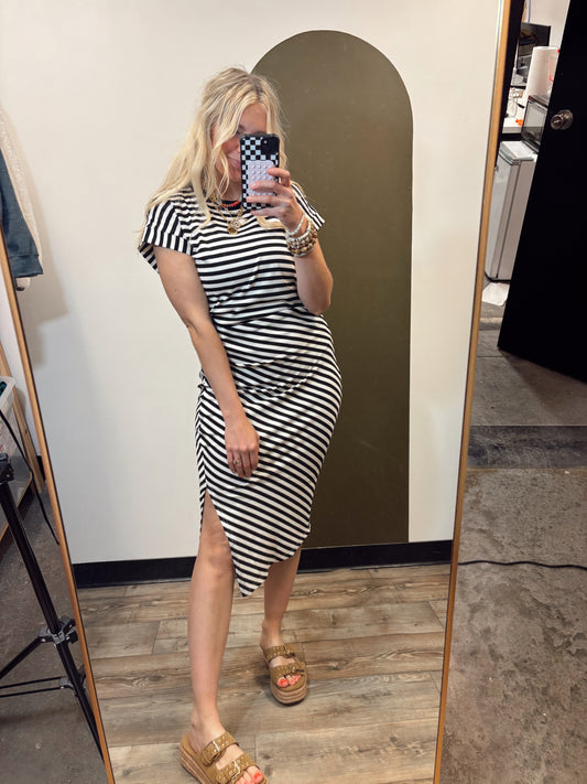 Marisa Stripe Midi Dress