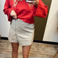 Nina Zipper Skirt (Taupe)