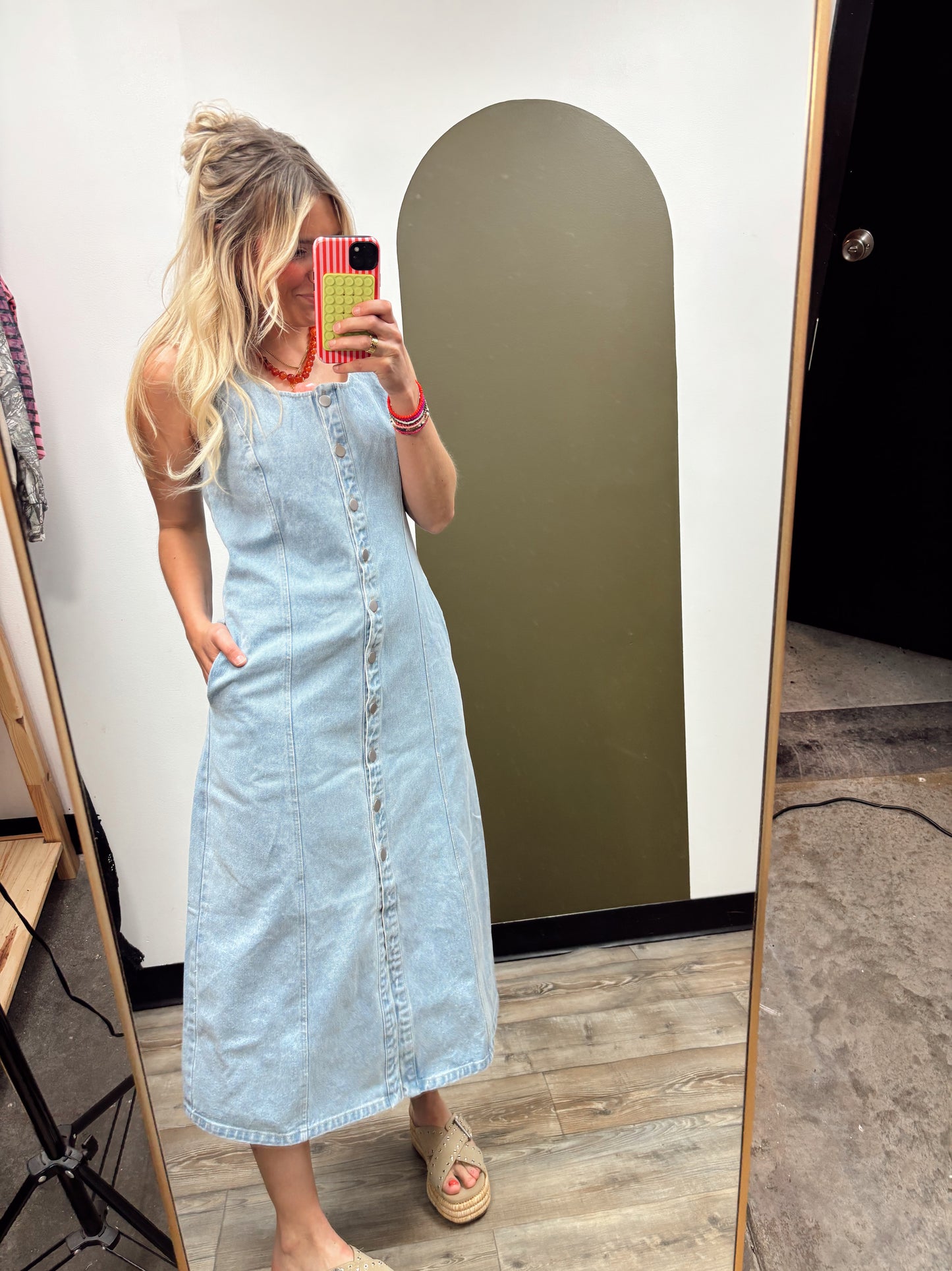 Julia Denim Maxi Dress