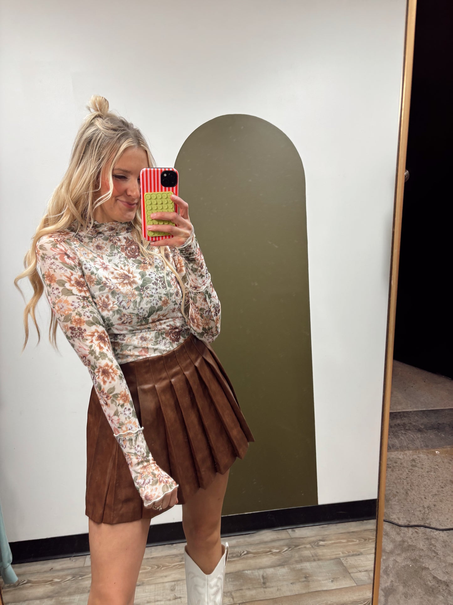 Dayna Floral Sheer Top