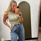 Kerri Knit Button Vest (Sage)