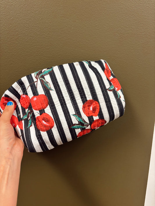 Cherry Quilt Toiletry Bag
