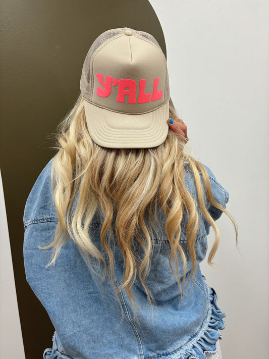 Yall Trucker Hat (Khaki)