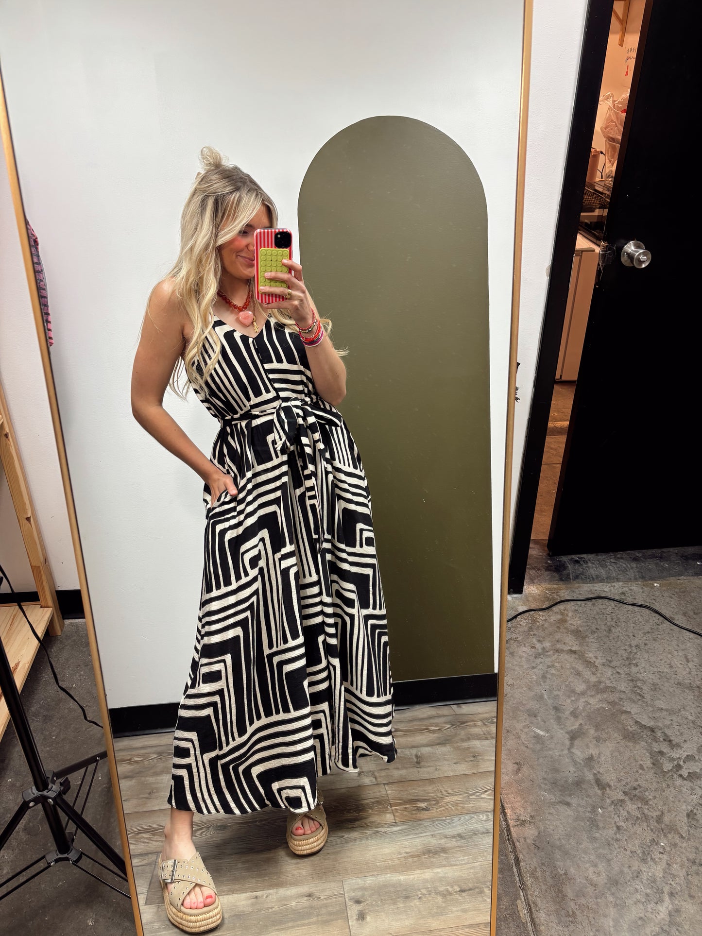 Mykonos Print Maxi Dress