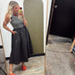 Seaside Stripe Maxi Dress (Black)