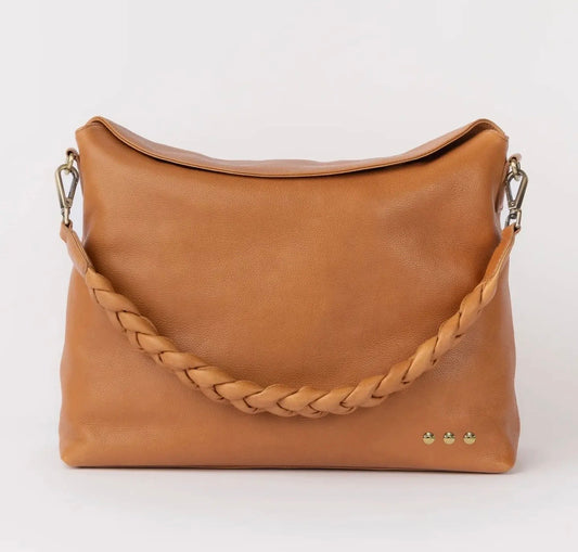 Shay Pebbled Crossbody Bag (Tan)