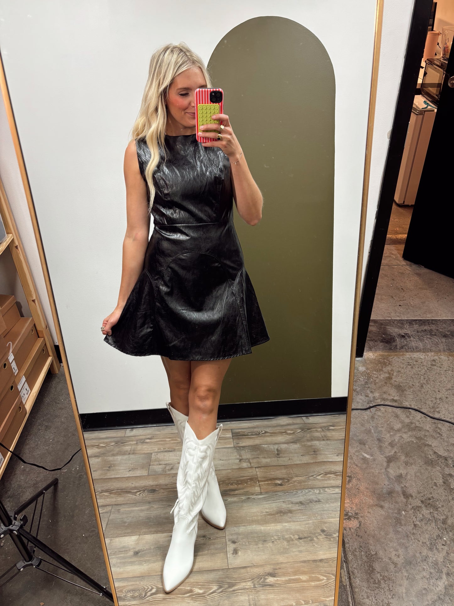 Alaya Vegan Leather Dress