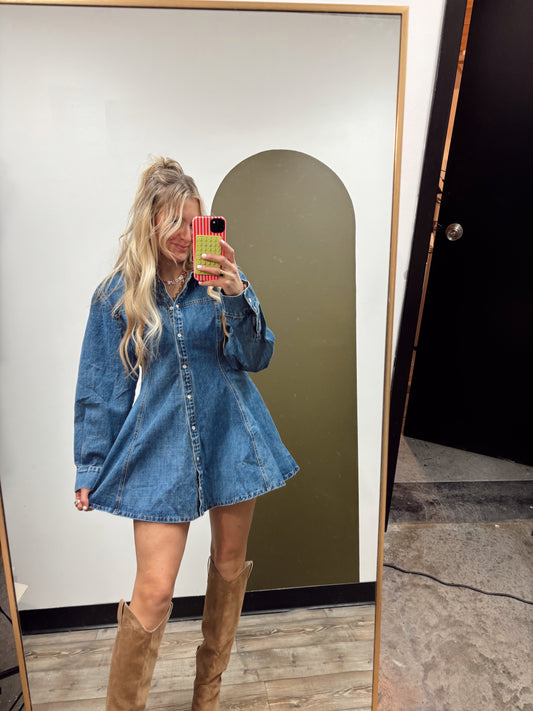 Angelina Button Dress