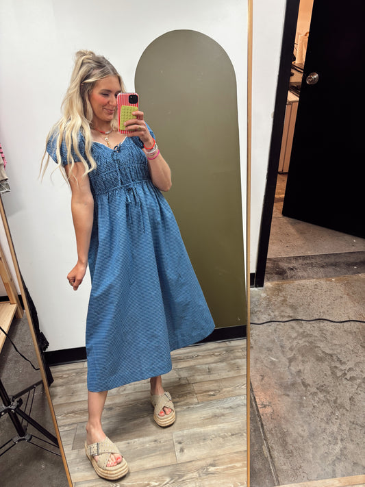 Park Picnic Gingham Maxi (Blue)