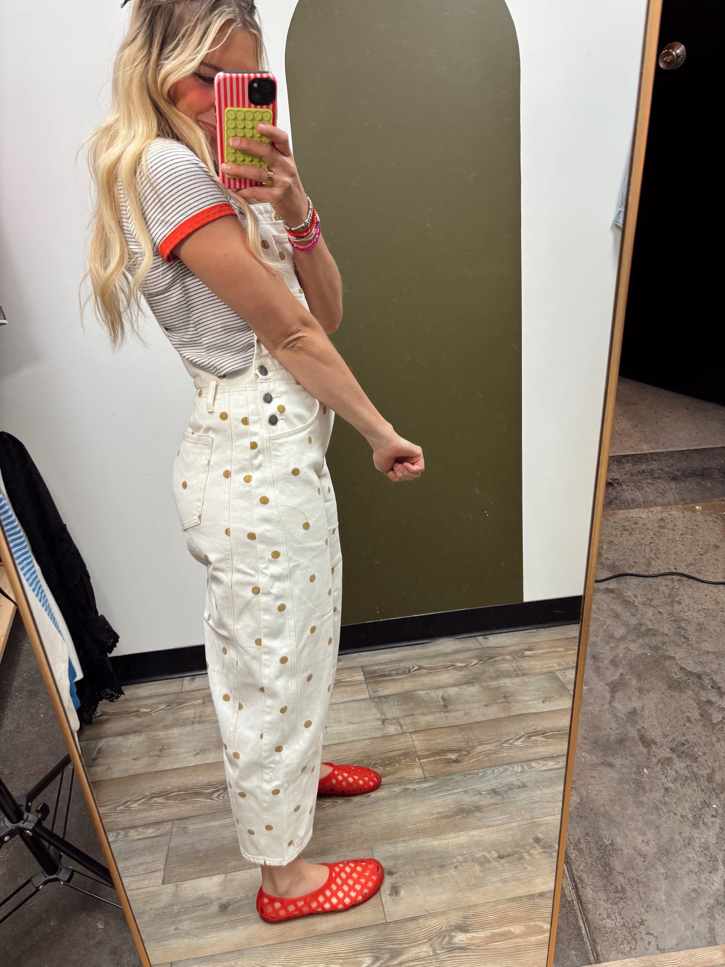 Polka Dot Overall (Cream/Gold)
