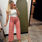 Gingham Print Pant (Red)