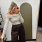 Off Shoulder Stripe Bodysuit