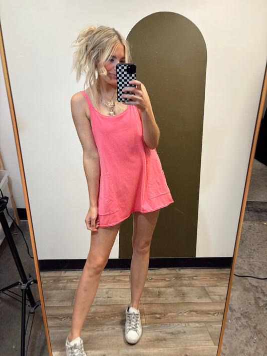 Weekend In Sneakers Dress (Pink)