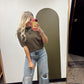 Maggie Sweater Top (Brown)