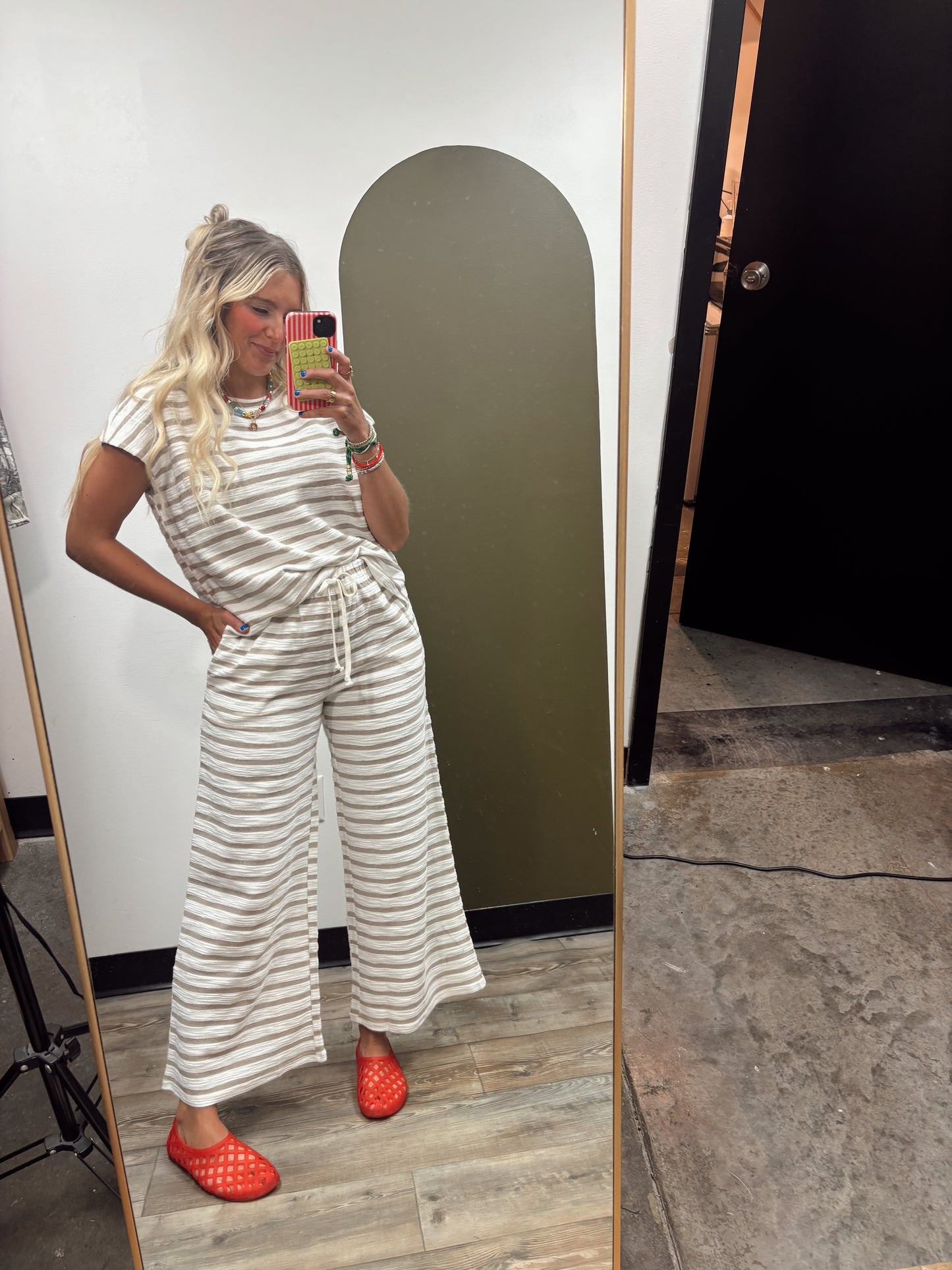 Slow Mornings Stripe Set (Taupe)