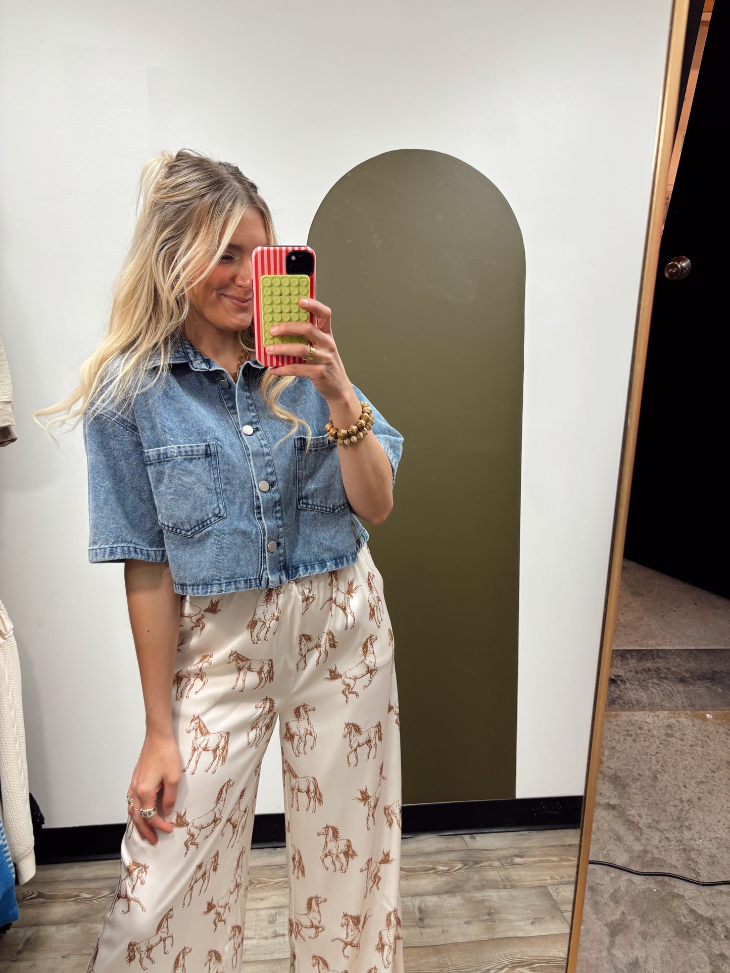 Vivienne Denim Top (Blue)