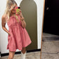 Summer Fun Stripe Dress (Red)