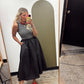 Seaside Stripe Maxi Dress (Black)