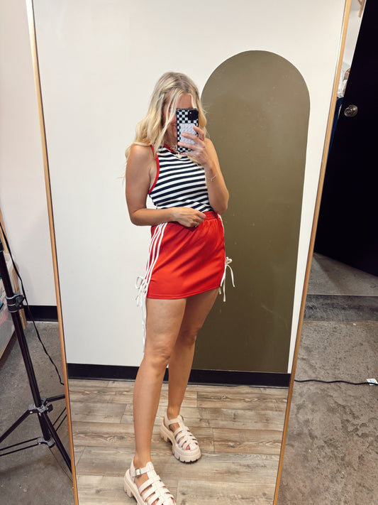Track Star Skirt (Red)